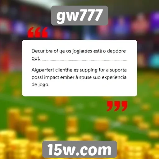 Opiniões de jogadores sobre o suporte ao cliente do gw777